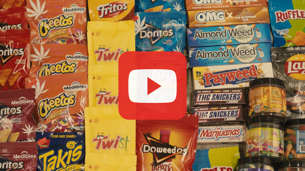 Cannabis-infused snack imitation packaged products