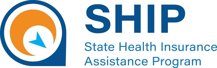 A blue and gold circular graphic with the words SHIP State Health Insurance Assistance Program