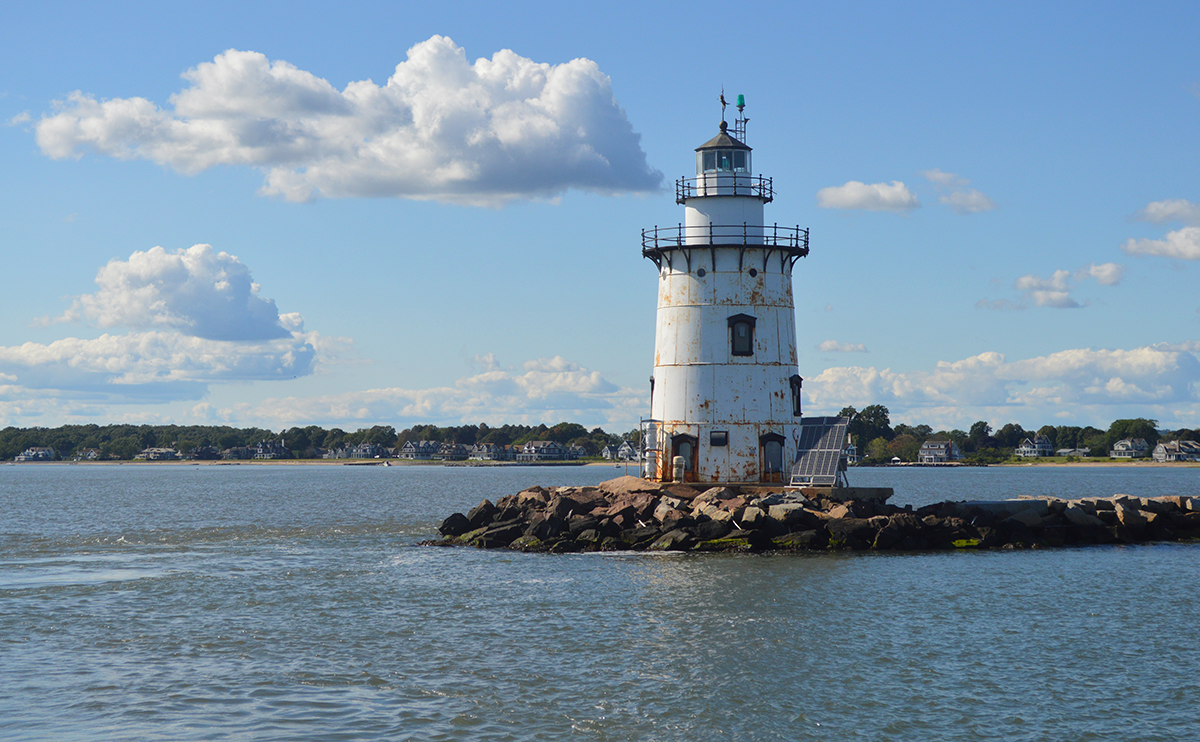 Ocean with lighthouse