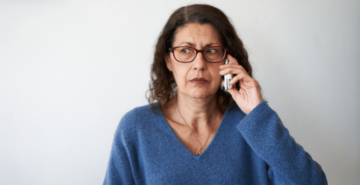 Woman talking on a mobile phone