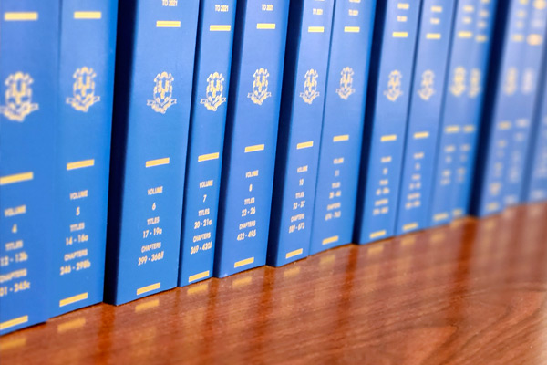 Law books.