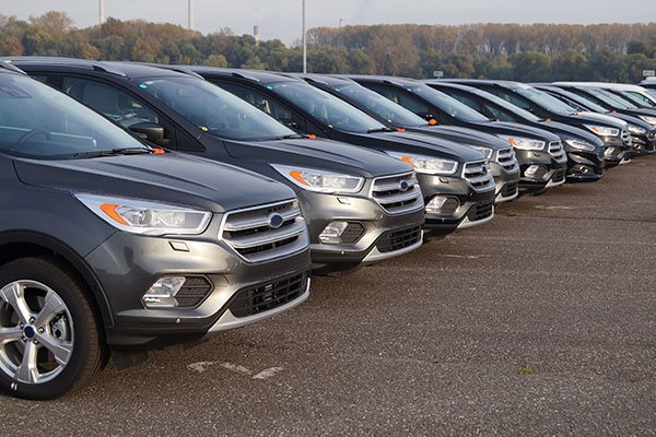 cars in parking lot