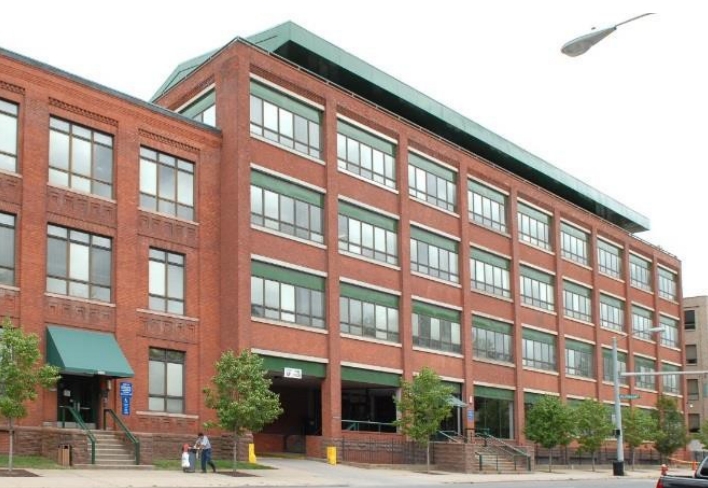 The facade of 450-470 Capitol Ave, Hartford, CT
