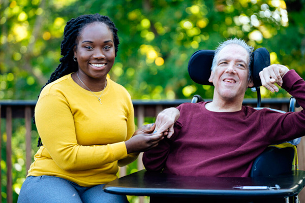 individuals sitting outside