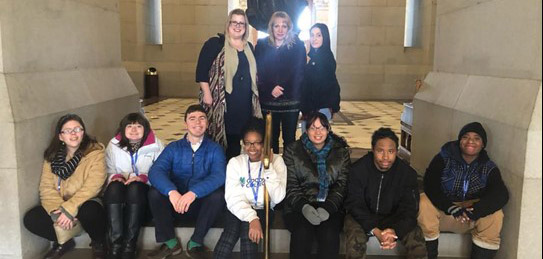 Project SEARCH Coordinator & Instructor, Linsey Sidera from MARC Inc. and Project SEARCH interns