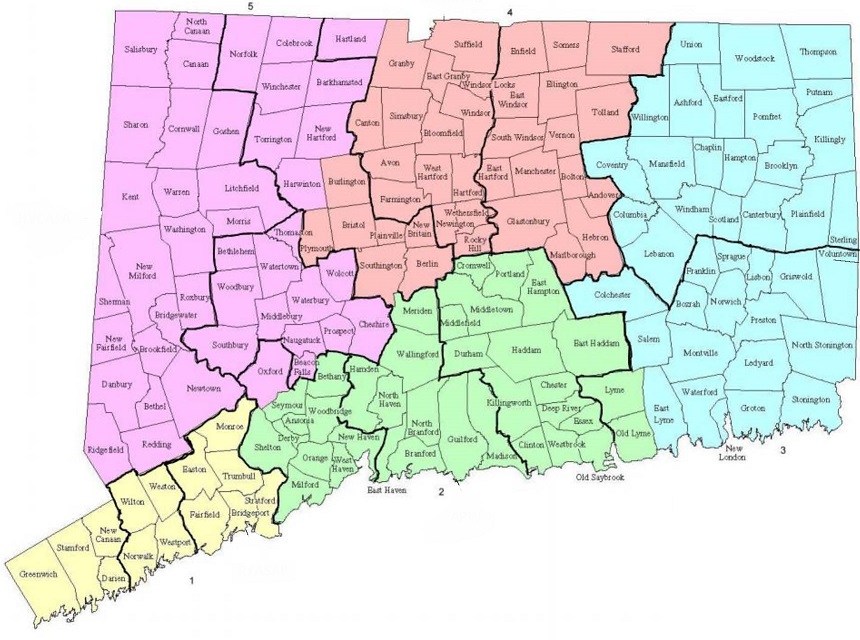 map of DMHAS RBHAOs