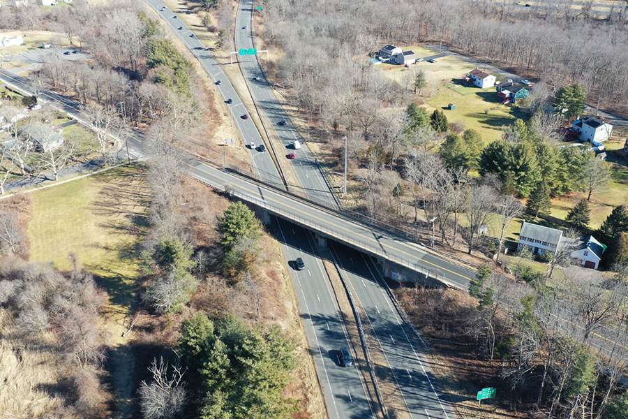 Route 15, I-691, I-91 Interchange in Meriden