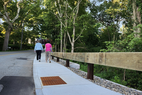 newly constructed sidewalk in Essex