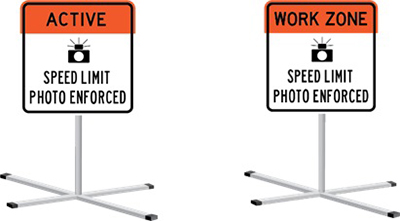 Know The Zone - Work Zone Speed Limit Photo Enforced Signs graphic Know The Zone - Work Zone Speed Limit Photo Enforced Signs graphic