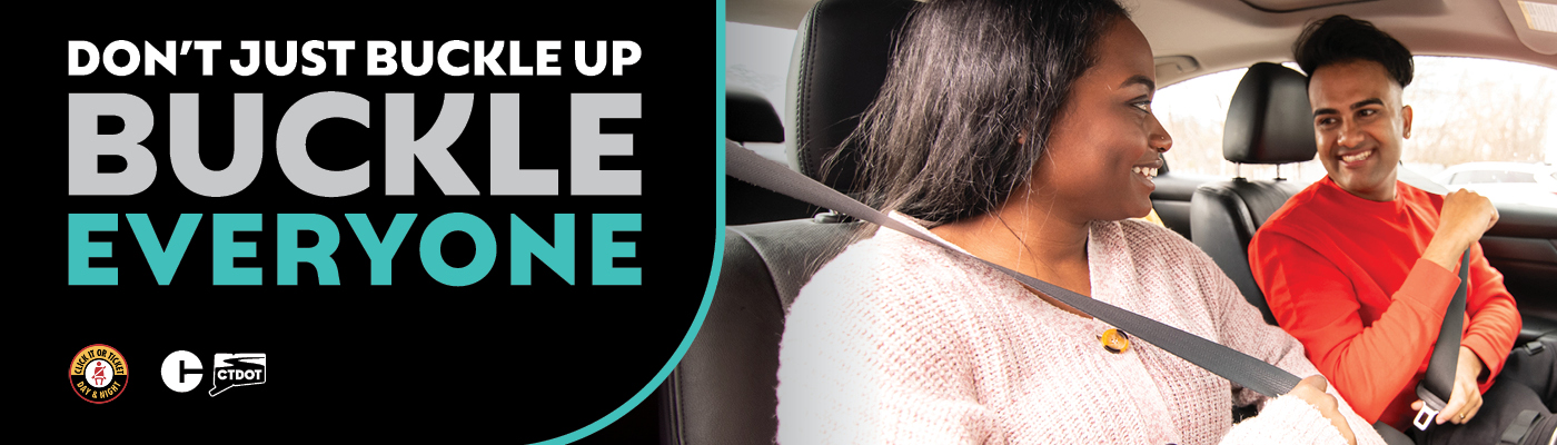 do not just buckle up - buckle everyone. campaign photo driver seatbelt
