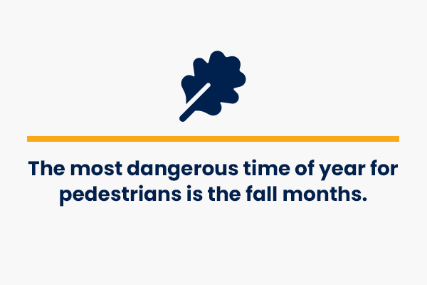 the most dangerous time of the year for pedestrians is the fall months - crash course safety facts
