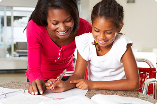 mother with daughter at afterschool