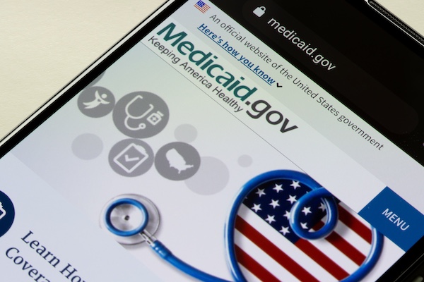cell phone screen featuring Medicaid