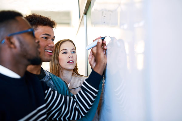 Students at whiteboard