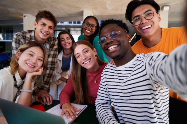 Students taking a selfie