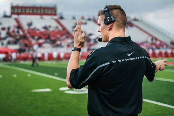 Coach on the sidelines 