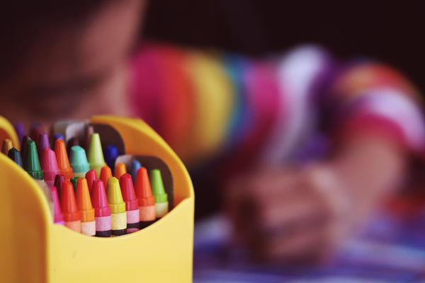 Child with Crayons